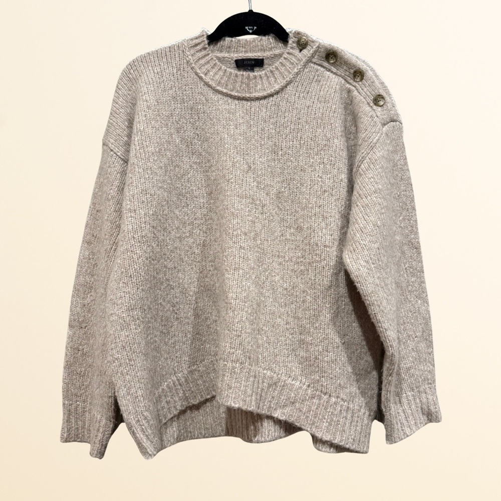 J Crew Shoulder Button Pullover Sweater - image 1
